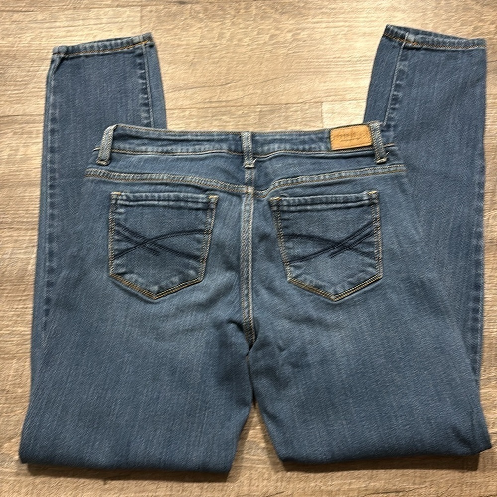 Aeropostale distressed, skinny blue jeans size 4 regular - Picture 4 of 10